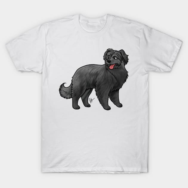 Dog - Pyrenean Shepherd - Black T-Shirt by Jen's Dogs Custom Gifts and Designs